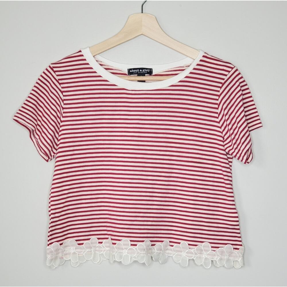 ABOUT A GIRL |‎ Striped Crop Top | S